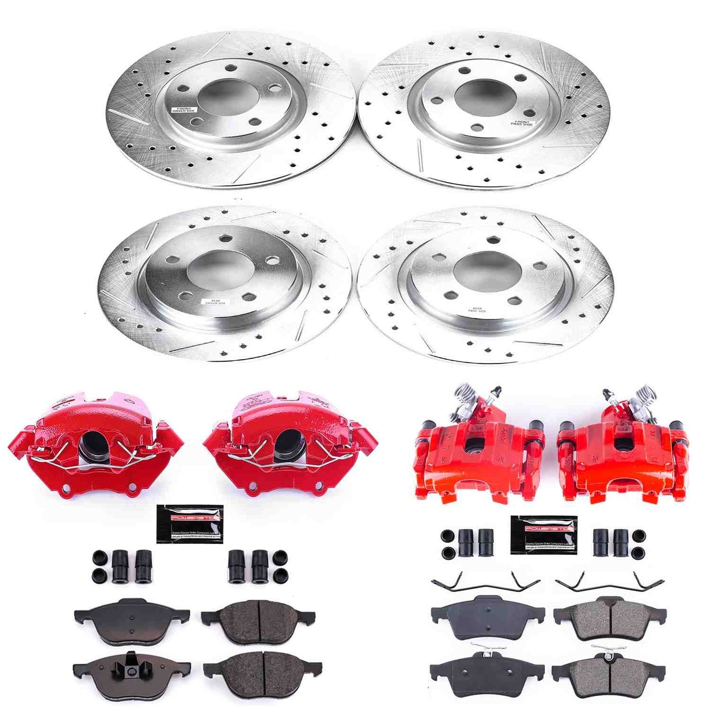 PowerStop Power Stop 2004 Mazda 3 Z23 Evolution Kit w/ Calipers - Front and Rear KC126