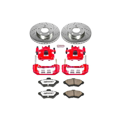 PowerStop Power Stop 94-98 Ford Mustang Front Z26 Street Warrior Brake Kit w/Calipers KC1299-26