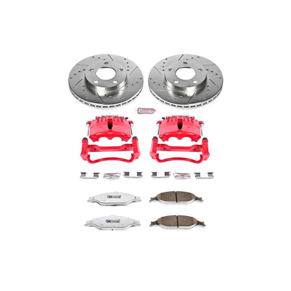 PowerStop Power Stop 99-02 Ford Mustang Front Z26 Street Warrior Brake Kit w/Calipers KC1301-26