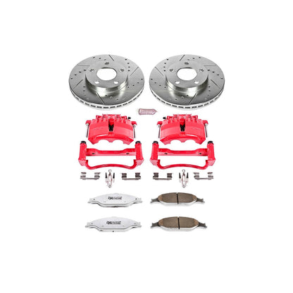 PowerStop Power Stop 03-04 Ford Mustang Front Z26 Street Warrior Brake Kit w/Calipers KC1301A-26