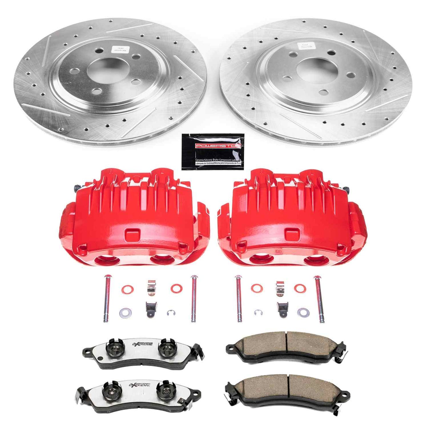 PowerStop Power Stop 98-94 Ford Mustang Front Z26 Street Warrior Brake Kit w/Calipers KC1304D-26