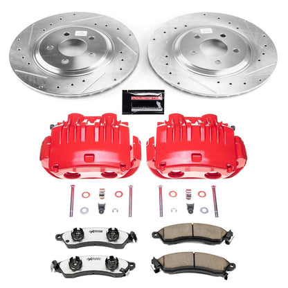 PowerStop Power Stop 98-94 Ford Mustang Front Z26 Street Warrior Brake Kit w/Calipers KC1304D-26