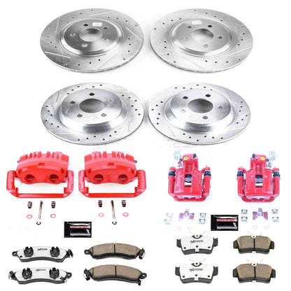 PowerStop Power Stop 1999 Ford Mustang Z26 Street Kit w/ Calipers - Front and Rear KC1305C-26