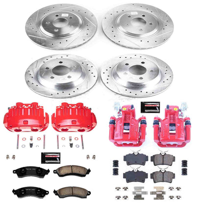 PowerStop Power Stop 98-94 Ford Mustang Z23 Evolution Kit w/ Calipers - Front and Rear KC1305D