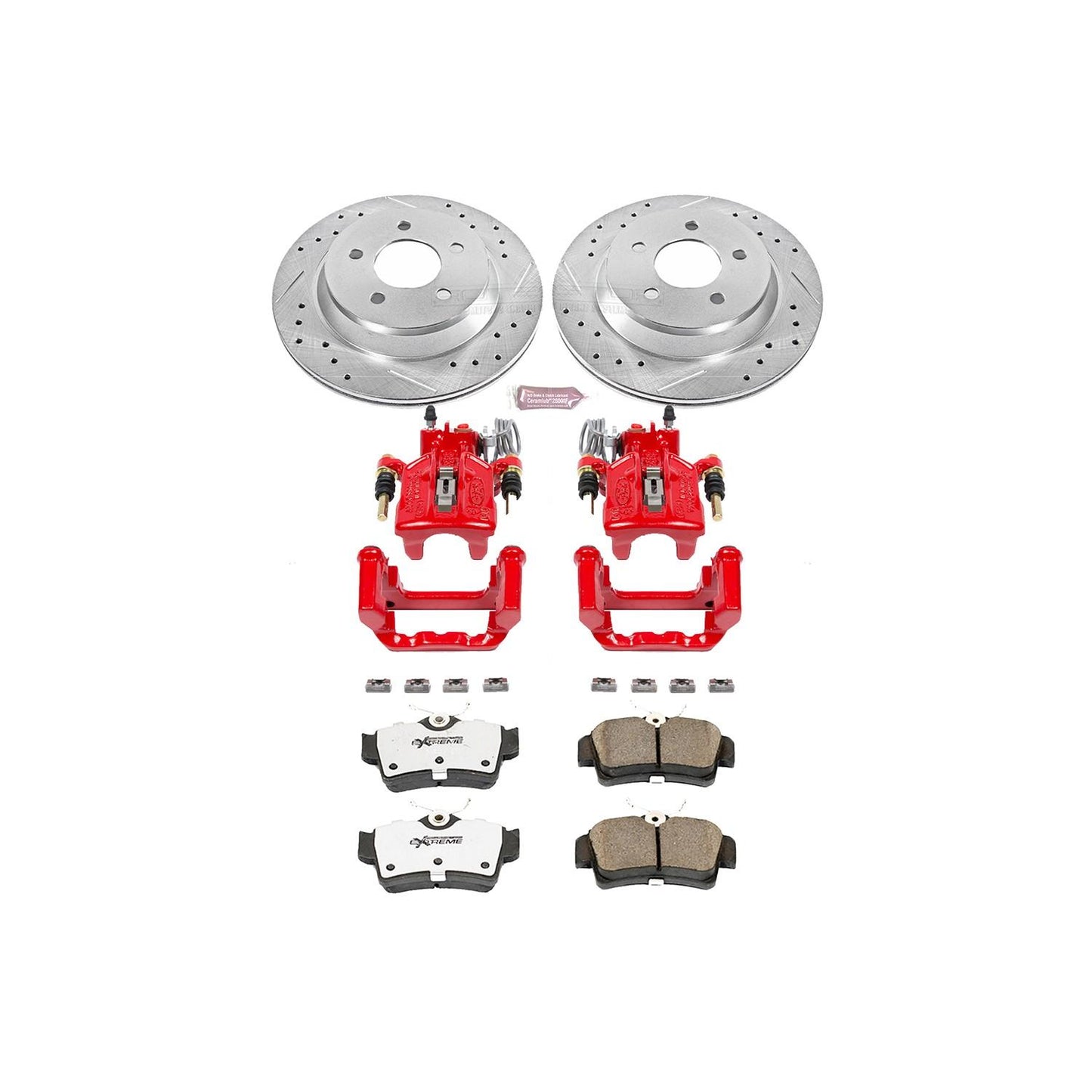 PowerStop Power Stop 94-99 Ford Mustang Rear Z26 Street Warrior Brake Kit w/Calipers KC1306A-26