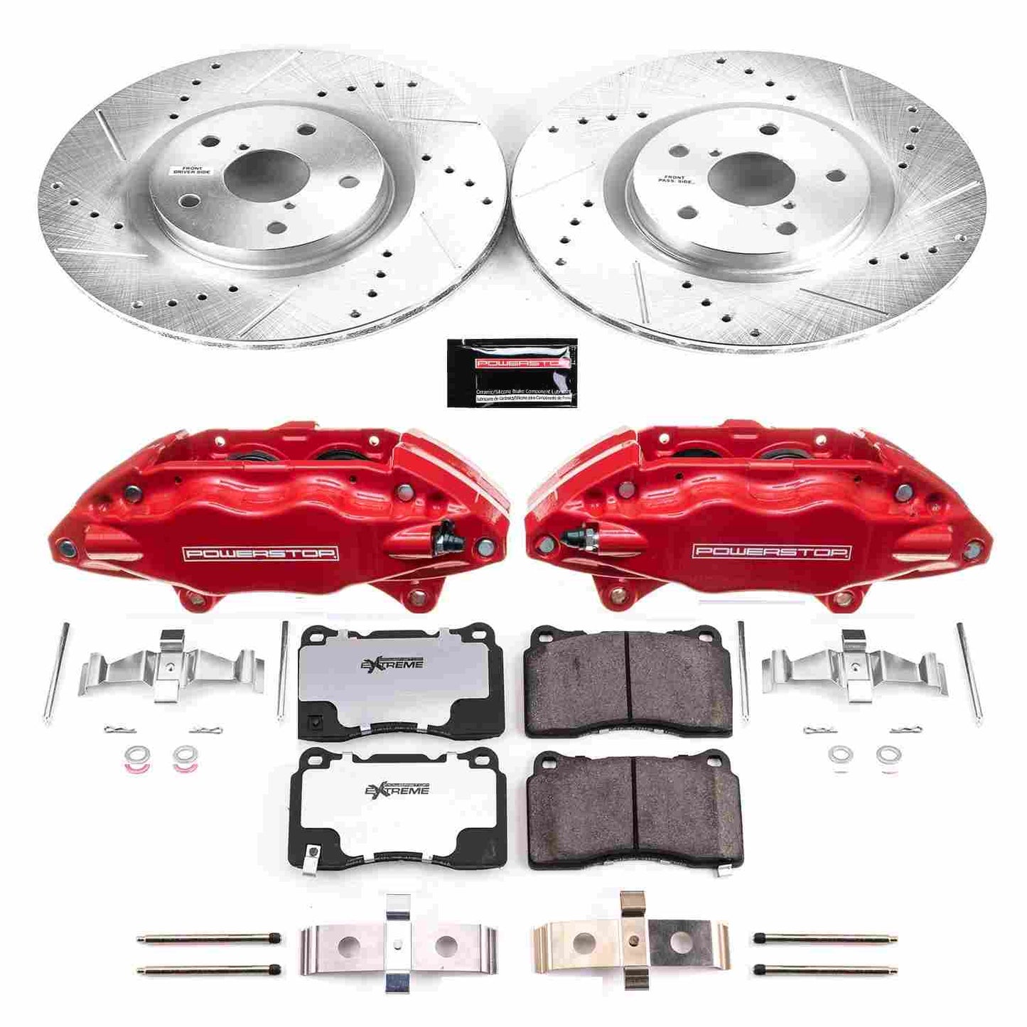 PowerStop Power Stop 05-14 Subaru Impreza Front Z26 Street Warrior Brake Kit w/Calipers KC131-26