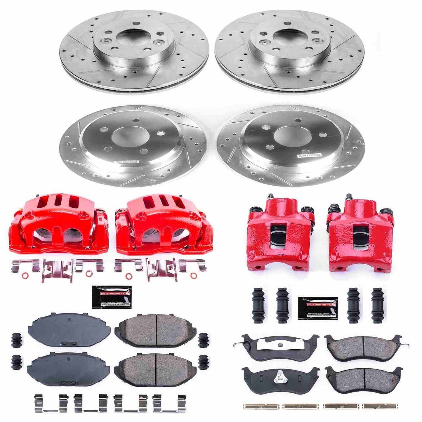 PowerStop Power Stop 98-02 Ford Crown Victoria Z23 Evolution Kit w/ Calipers - Front and Rear KC1336