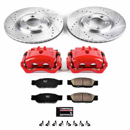 PowerStop Power Stop 03-04 Jaguar S-Type Z23 Evolution Kit w/ Calipers - Front KC1353