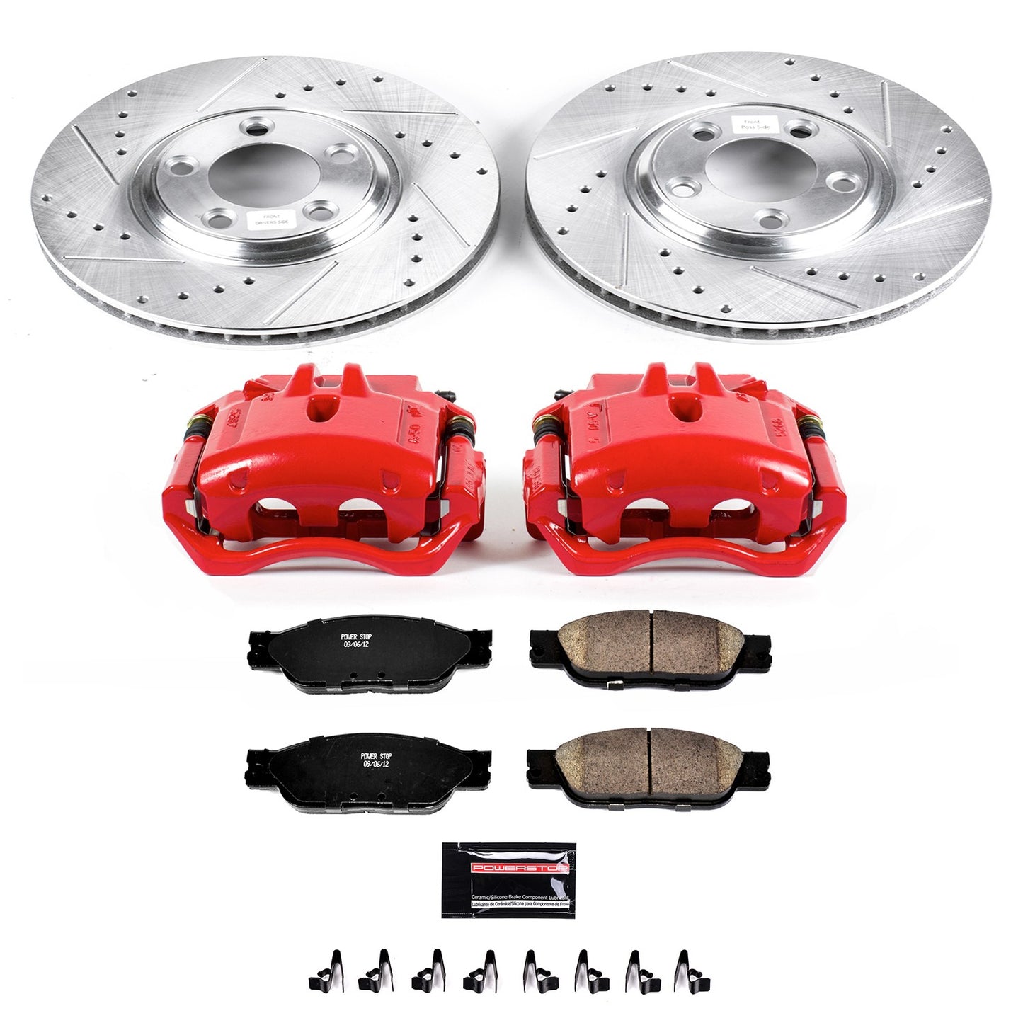 PowerStop Power Stop 03-04 Jaguar S-Type Z23 Evolution Kit w/ Calipers - Front KC1353