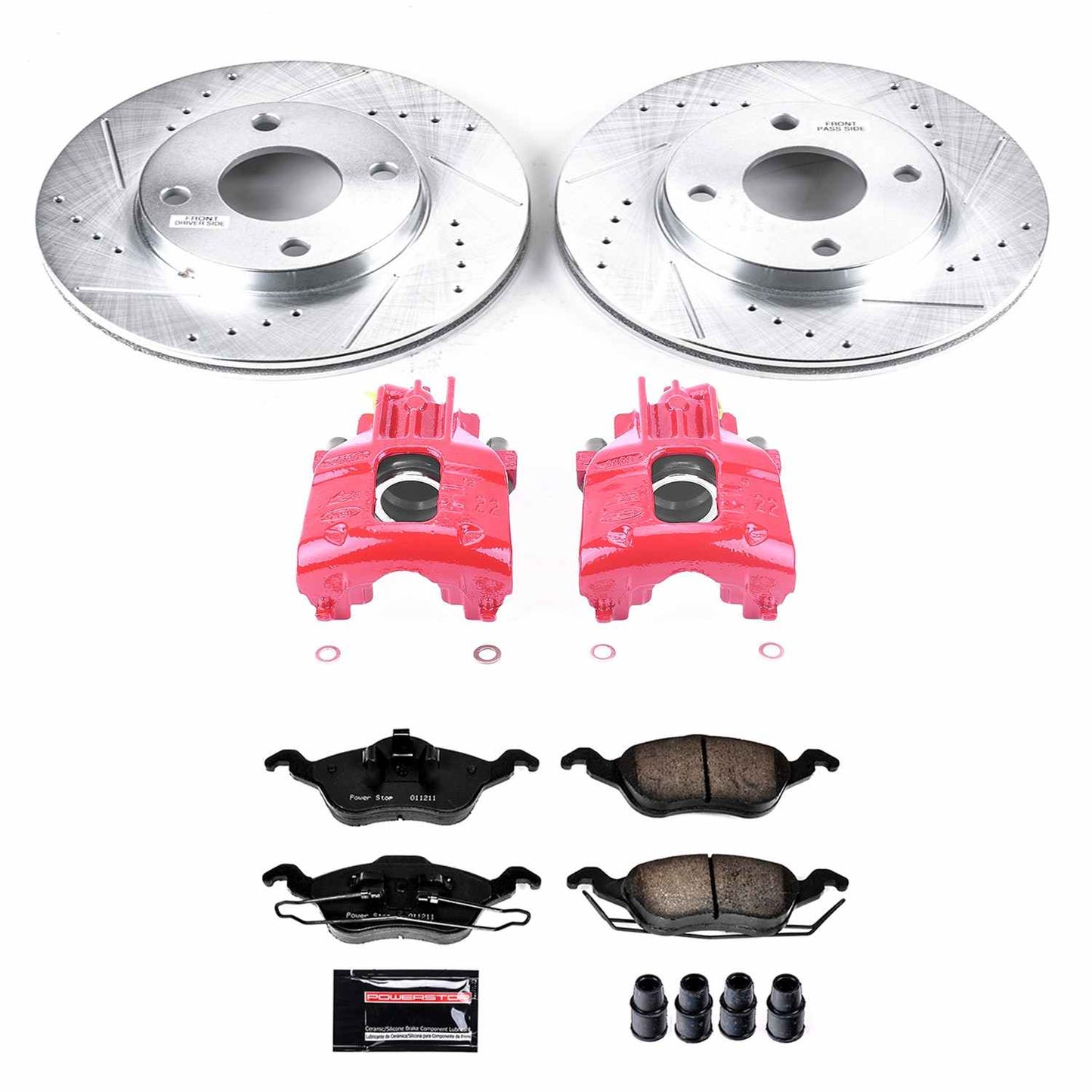 PowerStop Power Stop 00-04 Ford Focus Z23 Evolution Kit w/ Calipers - Front KC1358
