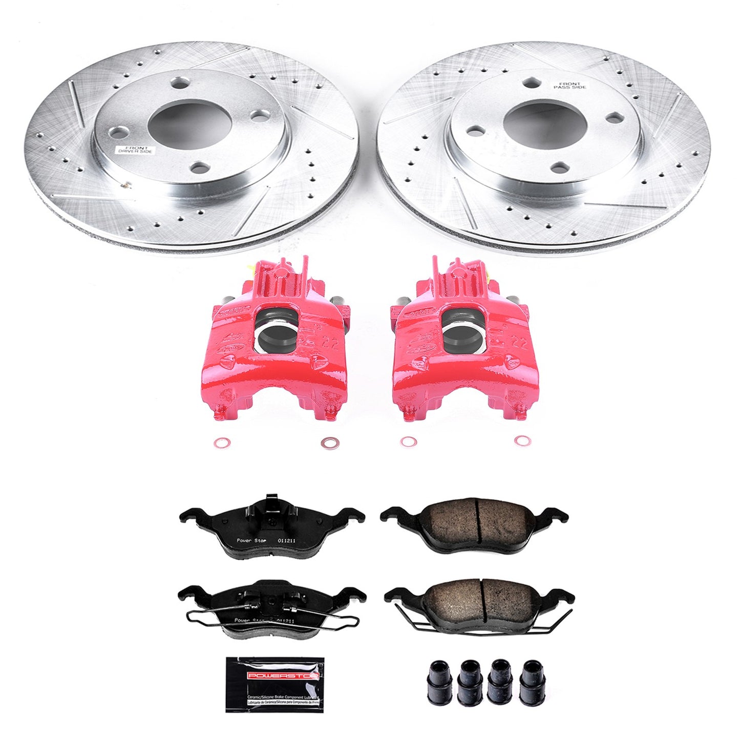 PowerStop Power Stop 00-04 Ford Focus Z23 Evolution Kit w/ Calipers - Front KC1358