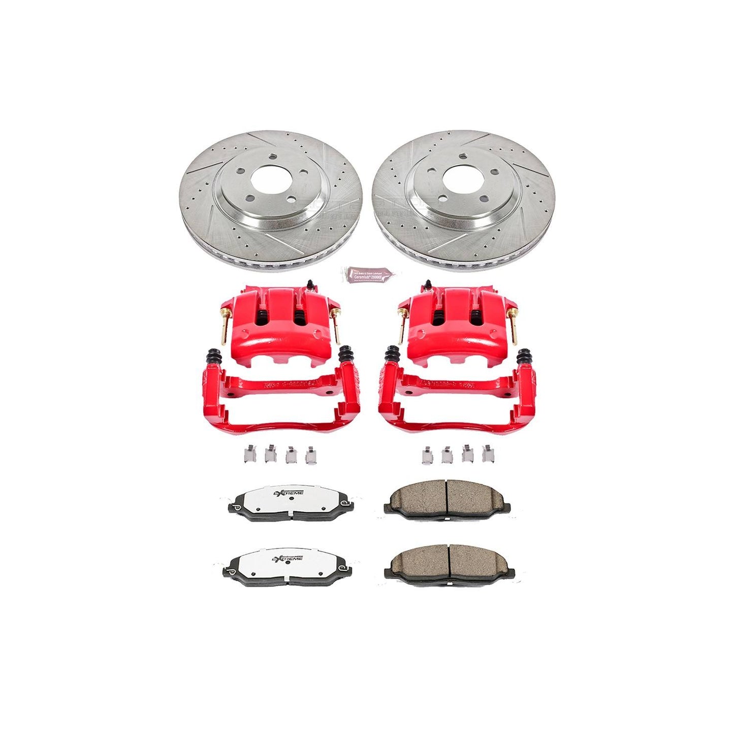 PowerStop Power Stop 05-10 Ford Mustang Front Z26 Street Warrior Brake Kit w/Calipers KC1380-26
