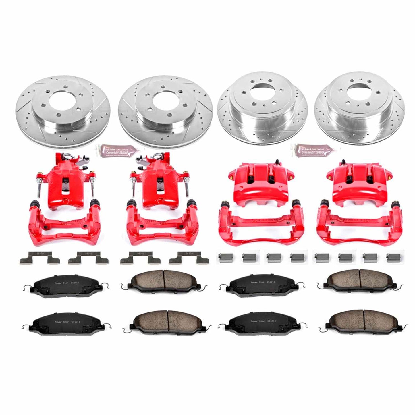 PowerStop Power Stop 05-10 Ford Mustang Z23 Evolution Kit w/ Calipers - Front and Rear KC1381