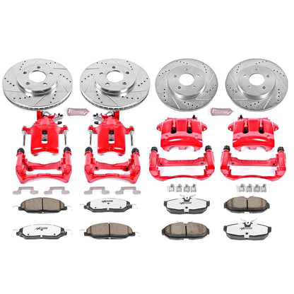 PowerStop Power Stop 05-10 Ford Mustang Z26 Street Kit w/ Calipers - Front and Rear KC1383-26