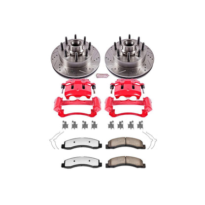 PowerStop Power Stop 03-05 Ford Excursion Front Z36 Truck & Tow Brake Kit w/Calipers KC1392-36