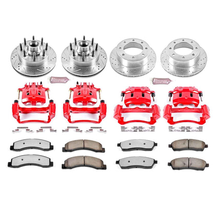 PowerStop Power Stop 03-05 Ford Excursion Z36 Truck and Tow Kit w/ Calipers - Front and Rear KC1393-36