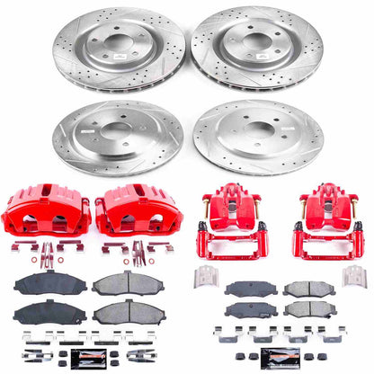 PowerStop Power Stop 05-13 Chevrolet Corvette Z23 Evolution Kit w/ Calipers - Front and Rear KC1418B