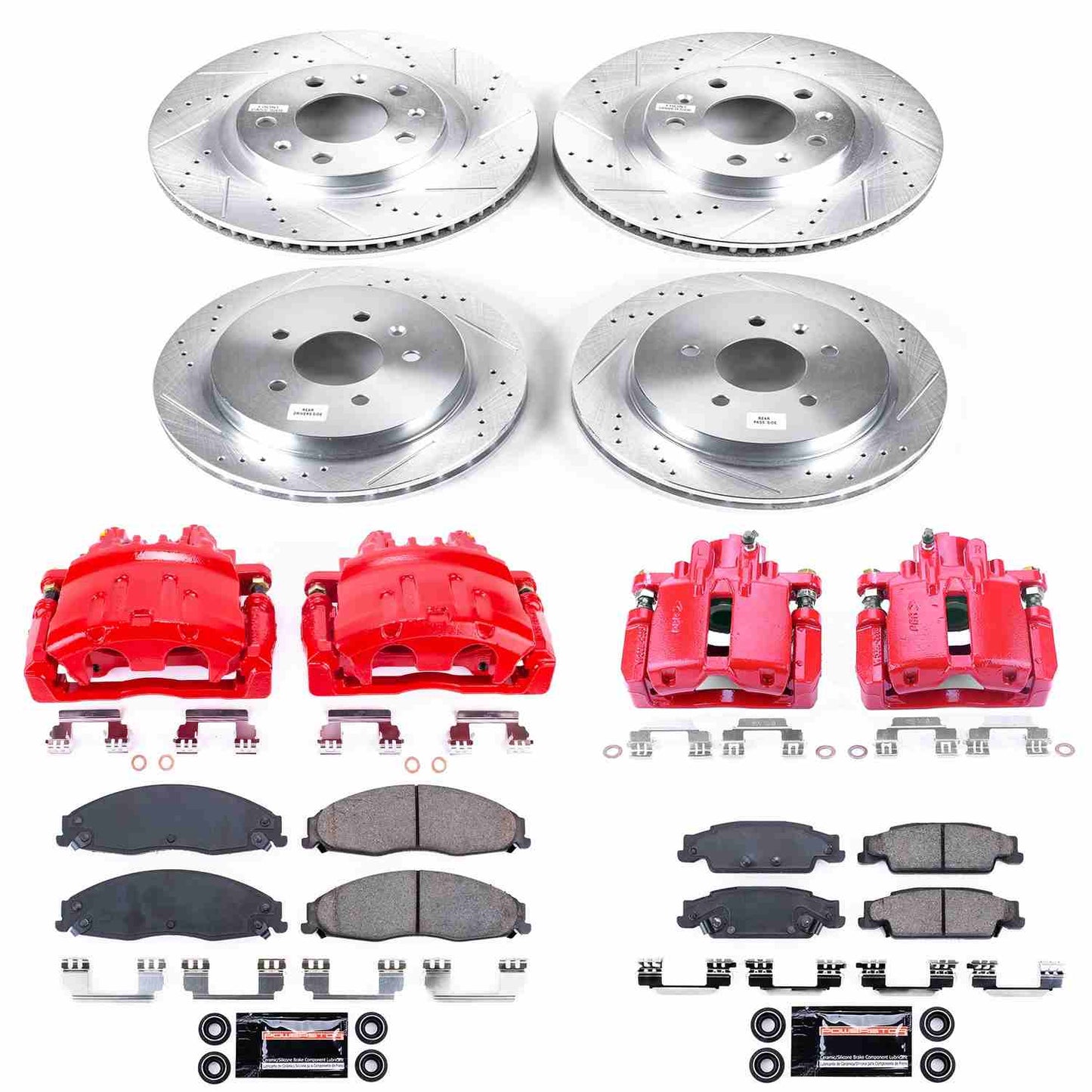 PowerStop Power Stop 03-07 Cadillac CTS Z23 Evolution Kit w/ Calipers - Front and Rear KC1420