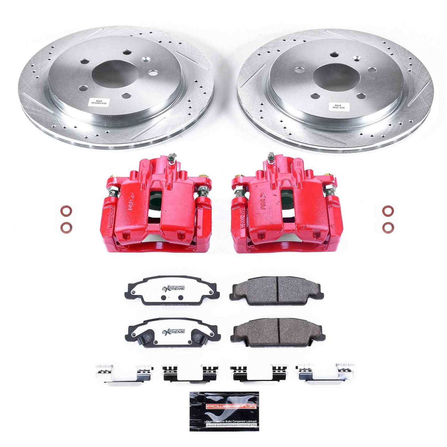 PowerStop Power Stop 03-07 Cadillac CTS Rear Z26 Street Warrior Brake Kit w/Calipers KC1425-26