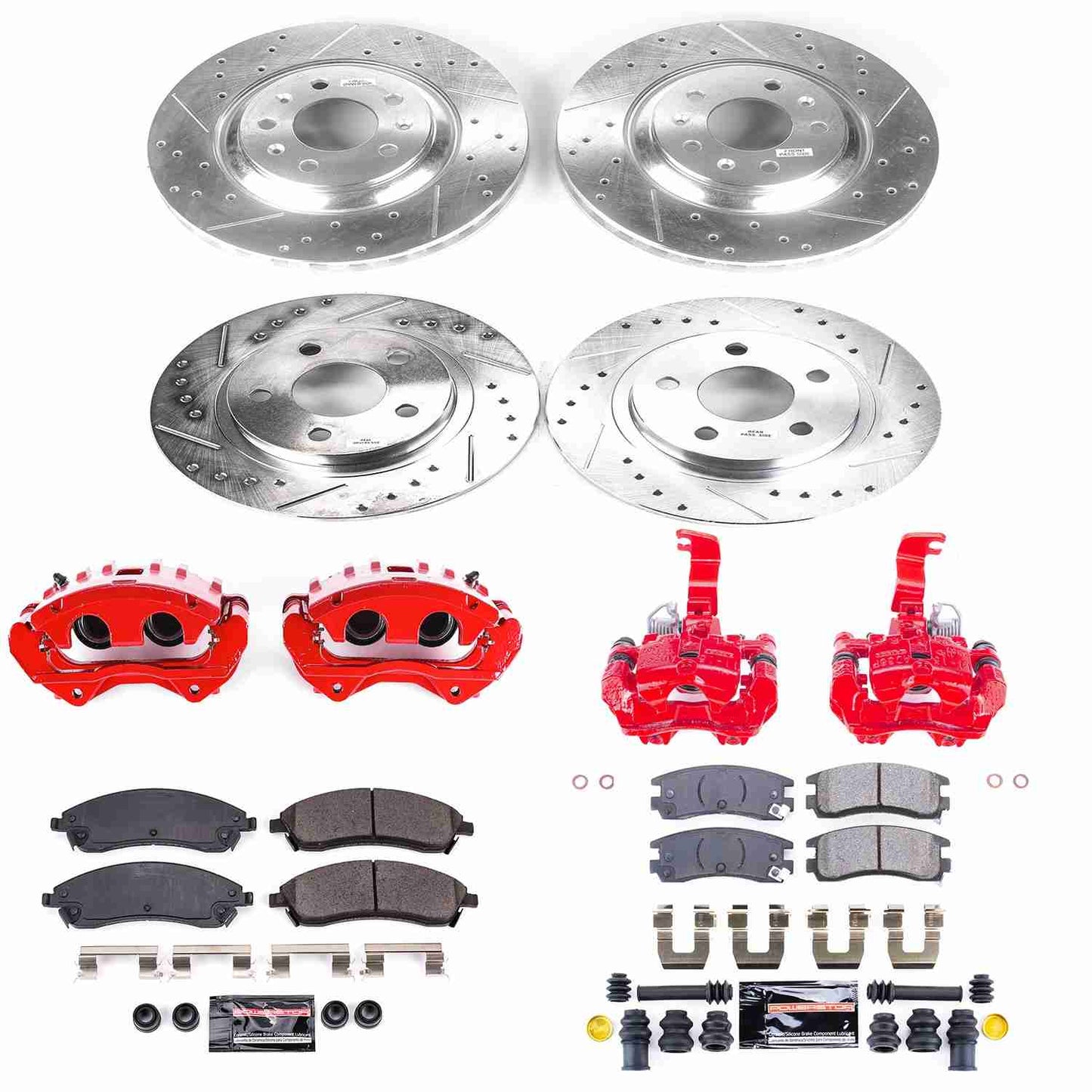 PowerStop Power Stop 04-05 Pontiac Bonneville Z23 Evolution Kit w/ Calipers - Front and Rear KC1431