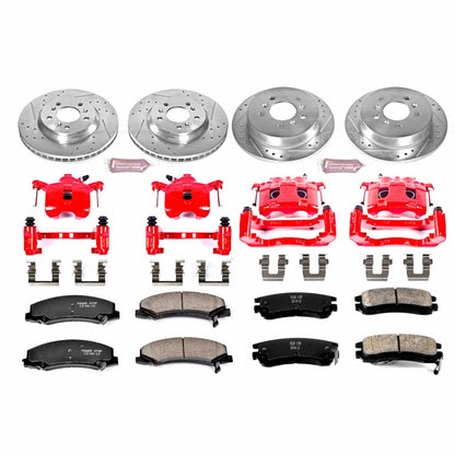 PowerStop Power Stop 06-10 Chevrolet Impala Z23 Evolution Kit w/ Calipers - Front and Rear KC1438
