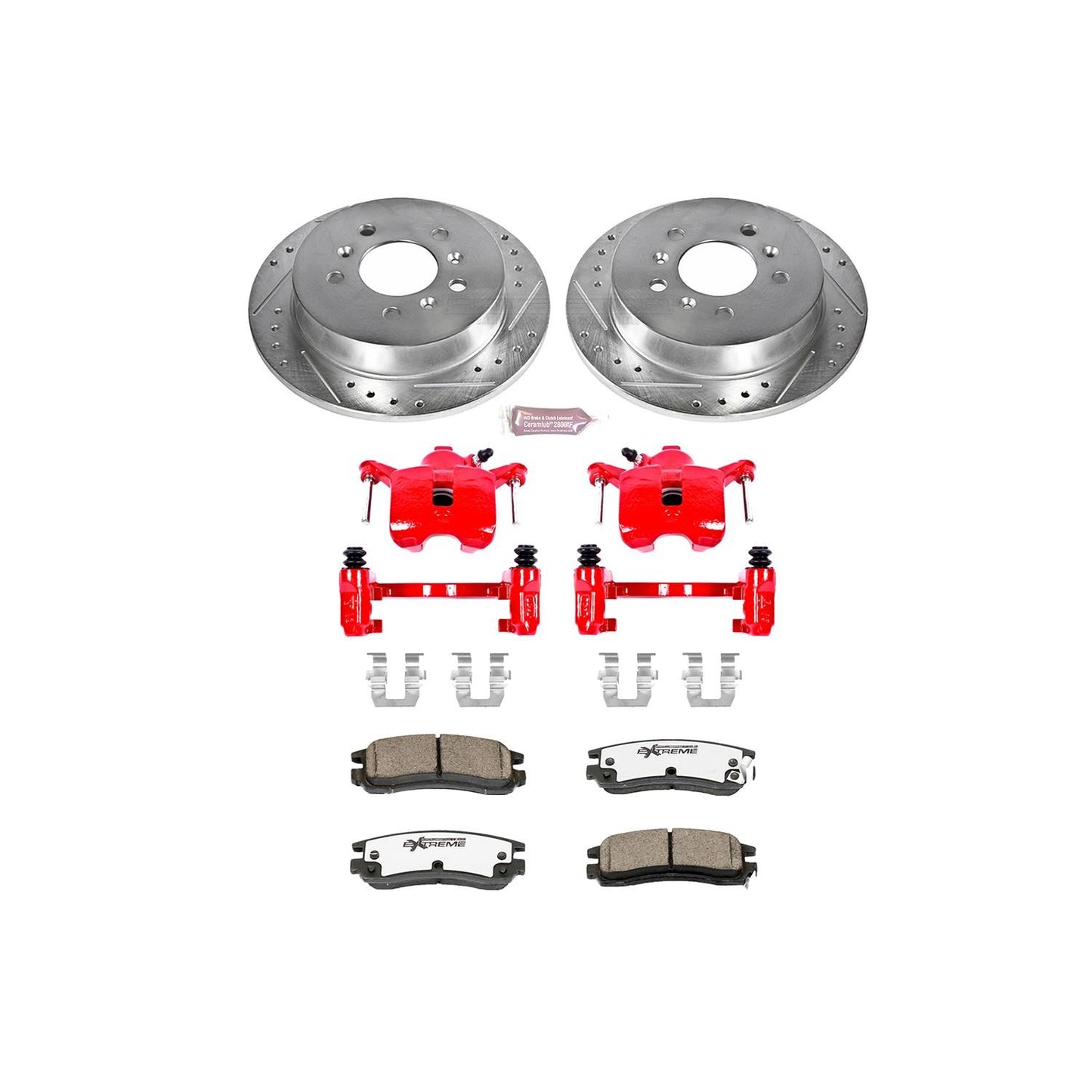 PowerStop Power Stop 08-09 Buick Allure Rear Z26 Street Warrior Brake Kit w/Calipers KC1440-26
