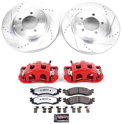 PowerStop Power Stop 06-10 Ford Explorer Front Z36 Truck & Tow Brake Kit w/Calipers KC1441-36