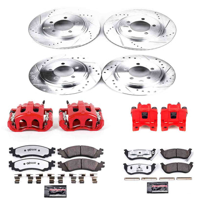 PowerStop Power Stop 06-10 Ford Explorer Z36 Truck and Tow Kit w/ Calipers - Front and Rear KC1443-36