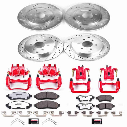 PowerStop Power Stop 05-12 Nissan Pathfinder Z36 Truck and Tow Kit w/ Calipers - Front and Rear KC144-36