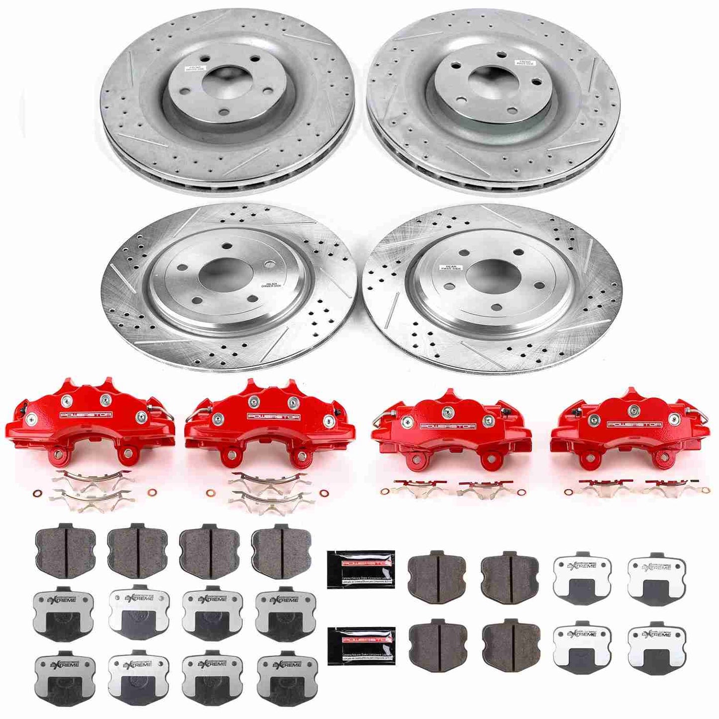 PowerStop Power Stop 06-13 Chevrolet Corvette Z26 Street Kit w/ Calipers - Front and Rear KC1445-26