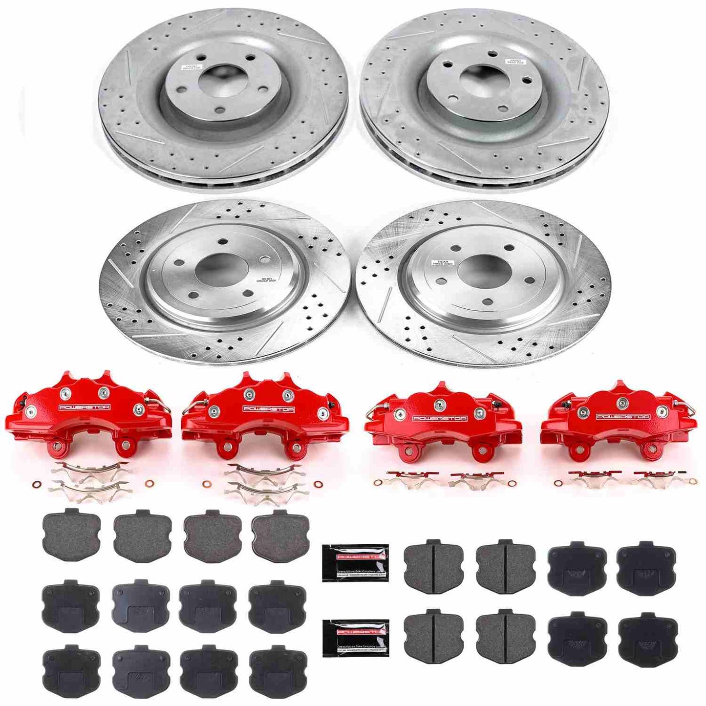 PowerStop Power Stop 06-13 Chevrolet Corvette Z23 Evolution Kit w/ Calipers - Front and Rear KC1445
