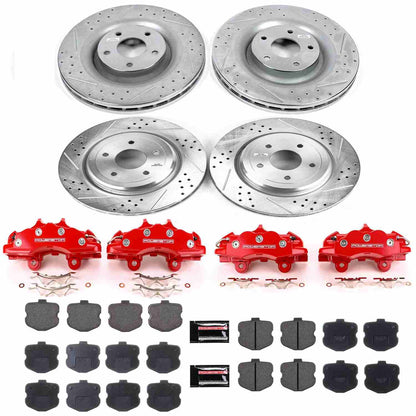 PowerStop Power Stop 06-13 Chevrolet Corvette Z23 Evolution Kit w/ Calipers - Front and Rear KC1445