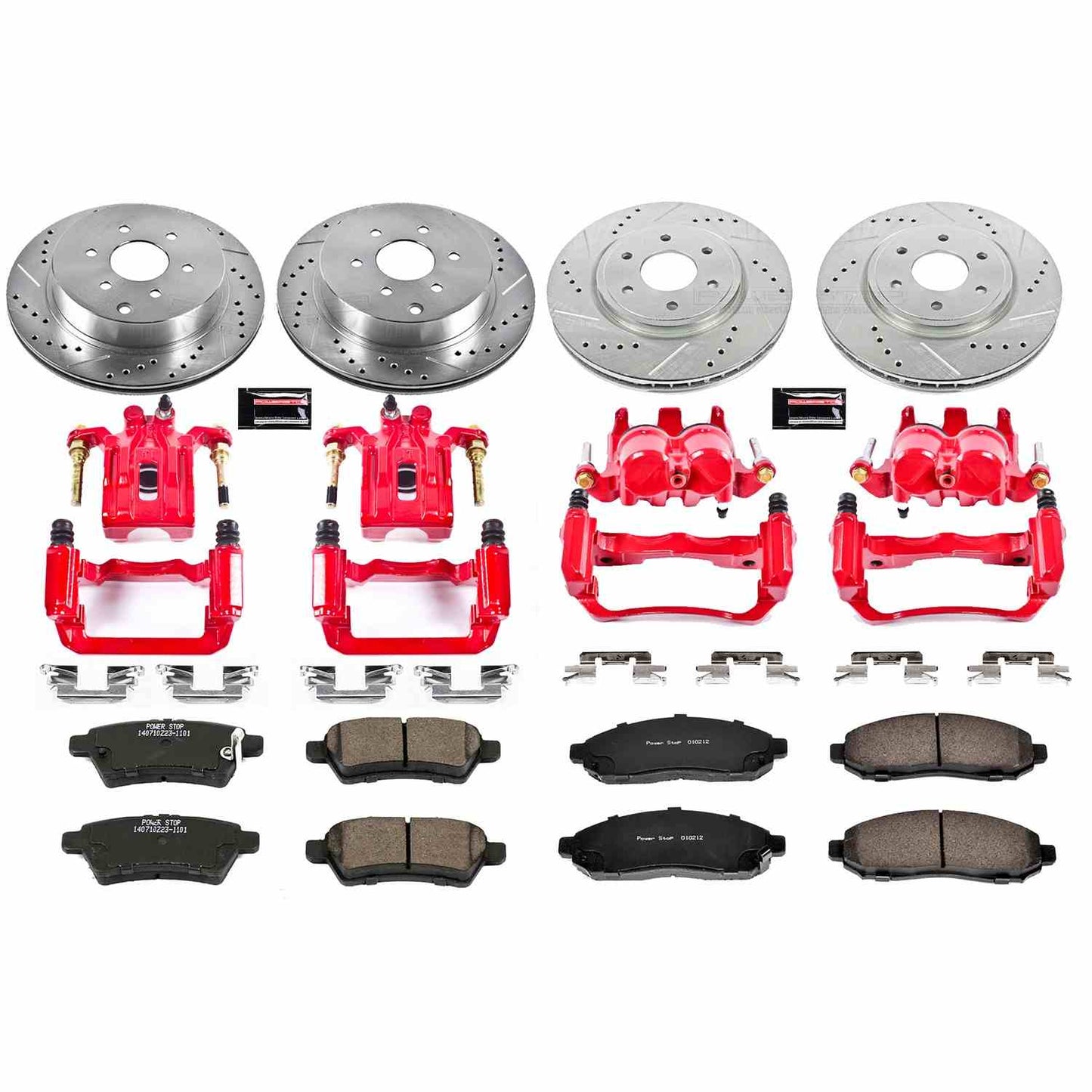 PowerStop Power Stop 05-12 Nissan Pathfinder Z23 Evolution Kit w/ Calipers - Front and Rear KC144