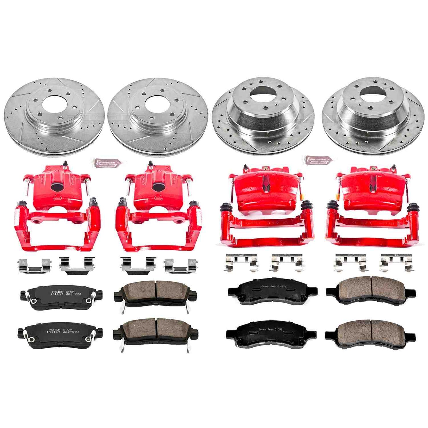 PowerStop Power Stop 06-09 Chevrolet Trailblazer Z23 Evolution Kit w/ Calipers - Front and Rear KC1454