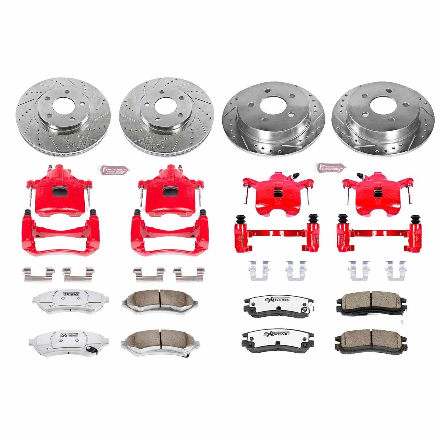 PowerStop Power Stop 00-05 Chevrolet Impala Z26 Street Kit w/ Calipers - Front and Rear KC1544-26