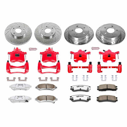 PowerStop Power Stop 00-05 Chevrolet Impala Z26 Street Kit w/ Calipers - Front and Rear KC1544-26