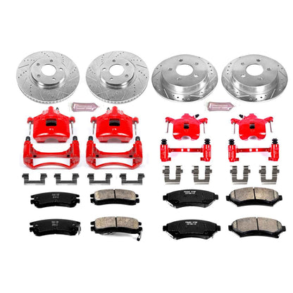 PowerStop Power Stop 00-05 Chevrolet Impala Z23 Evolution Kit w/ Calipers - Front and Rear KC1544