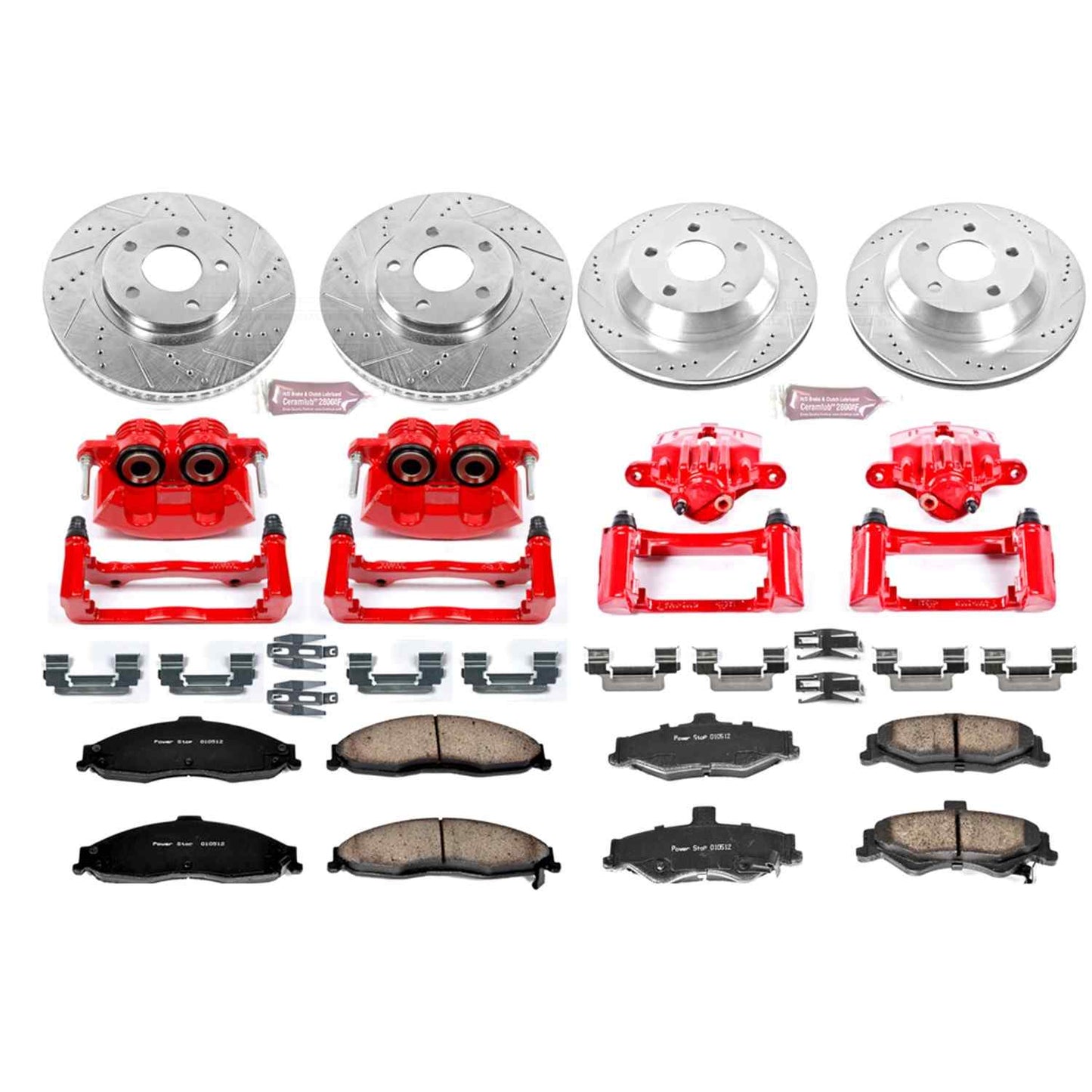 PowerStop Power Stop 98-02 Chevrolet Camaro Z23 Evolution Kit w/ Calipers - Front and Rear KC1548