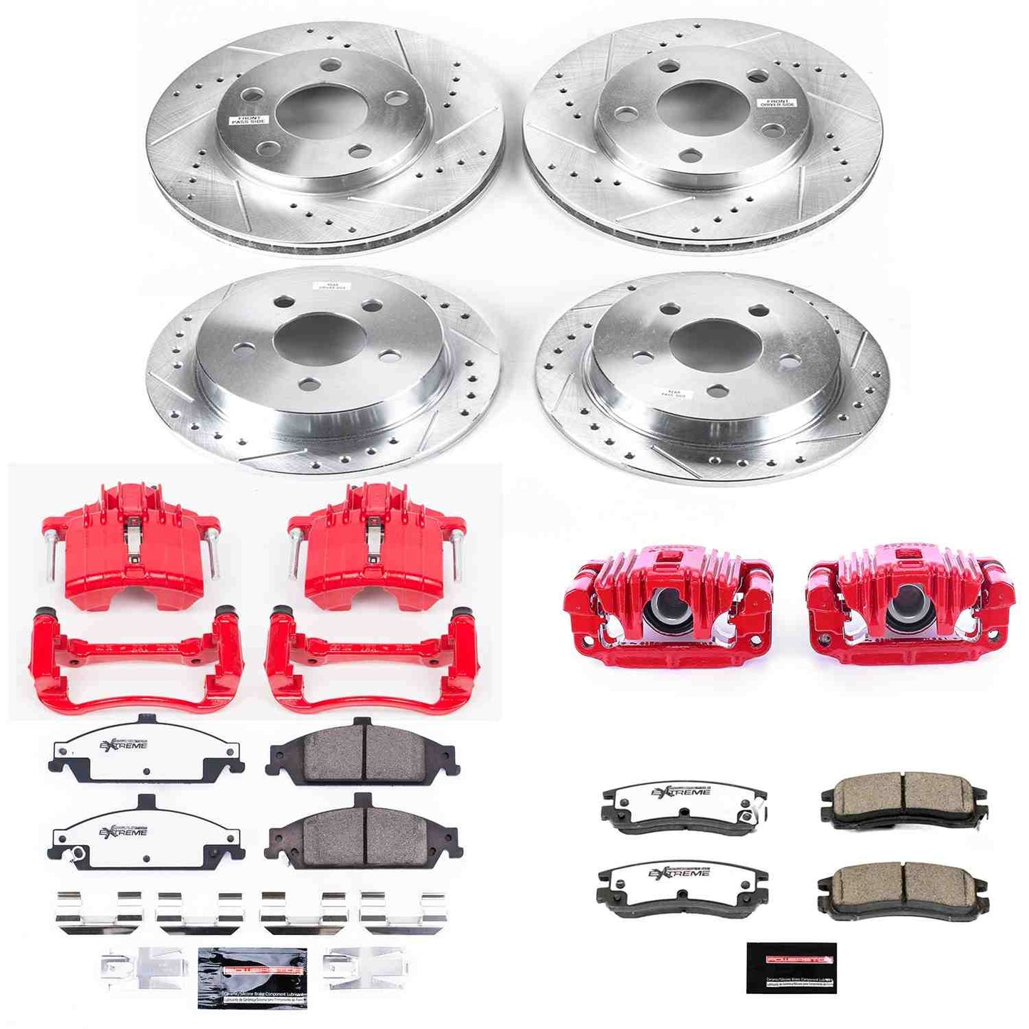 PowerStop Power Stop 99-04 Oldsmobile Alero Z26 Street Kit w/ Calipers - Front and Rear KC1552-26