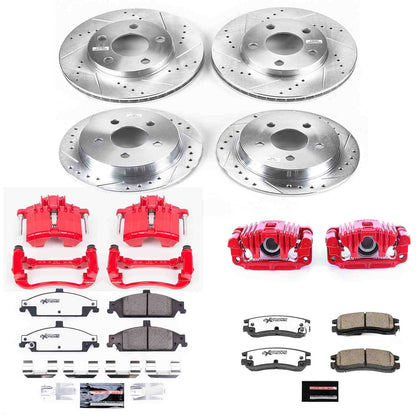 PowerStop Power Stop 99-04 Oldsmobile Alero Z26 Street Kit w/ Calipers - Front and Rear KC1552-26