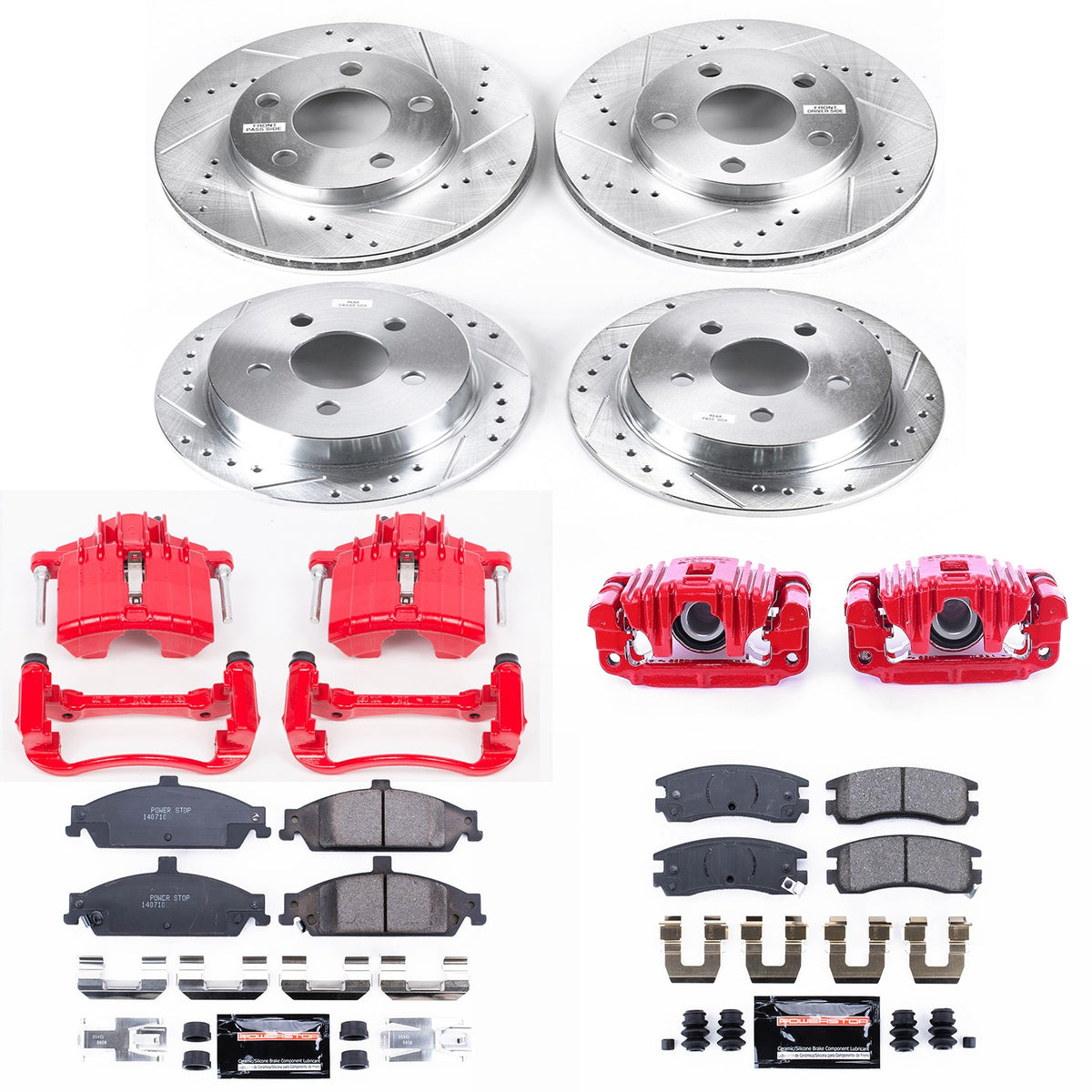 PowerStop Power Stop 99-04 Oldsmobile Alero Z23 Evolution Kit w/ Calipers - Front and Rear KC1552