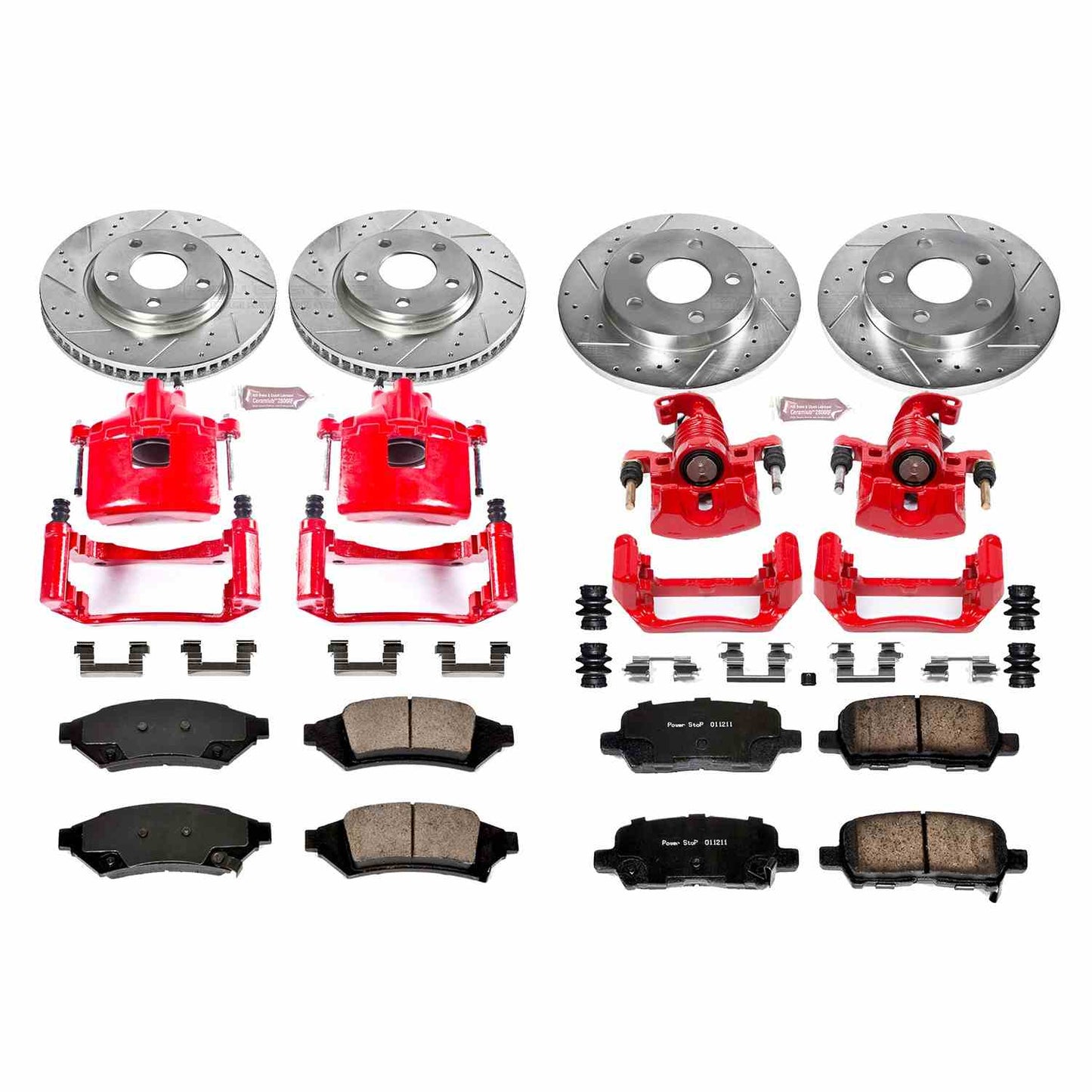 PowerStop Power Stop 2004 Pontiac Grand Prix Z23 Evolution Kit w/ Calipers - Front and Rear KC1587A