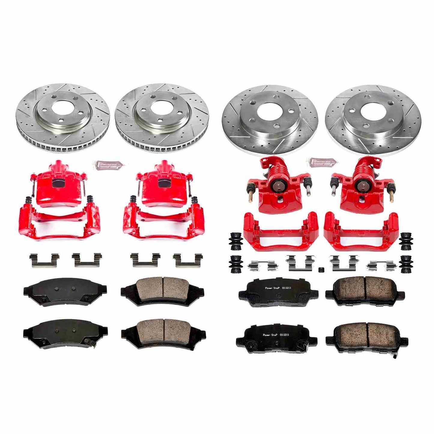 PowerStop Power Stop 2004 Pontiac Grand Prix Z23 Evolution Kit w/ Calipers - Front and Rear KC1587