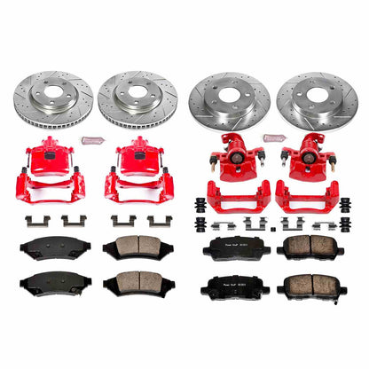 PowerStop Power Stop 2004 Pontiac Grand Prix Z23 Evolution Kit w/ Calipers - Front and Rear KC1587