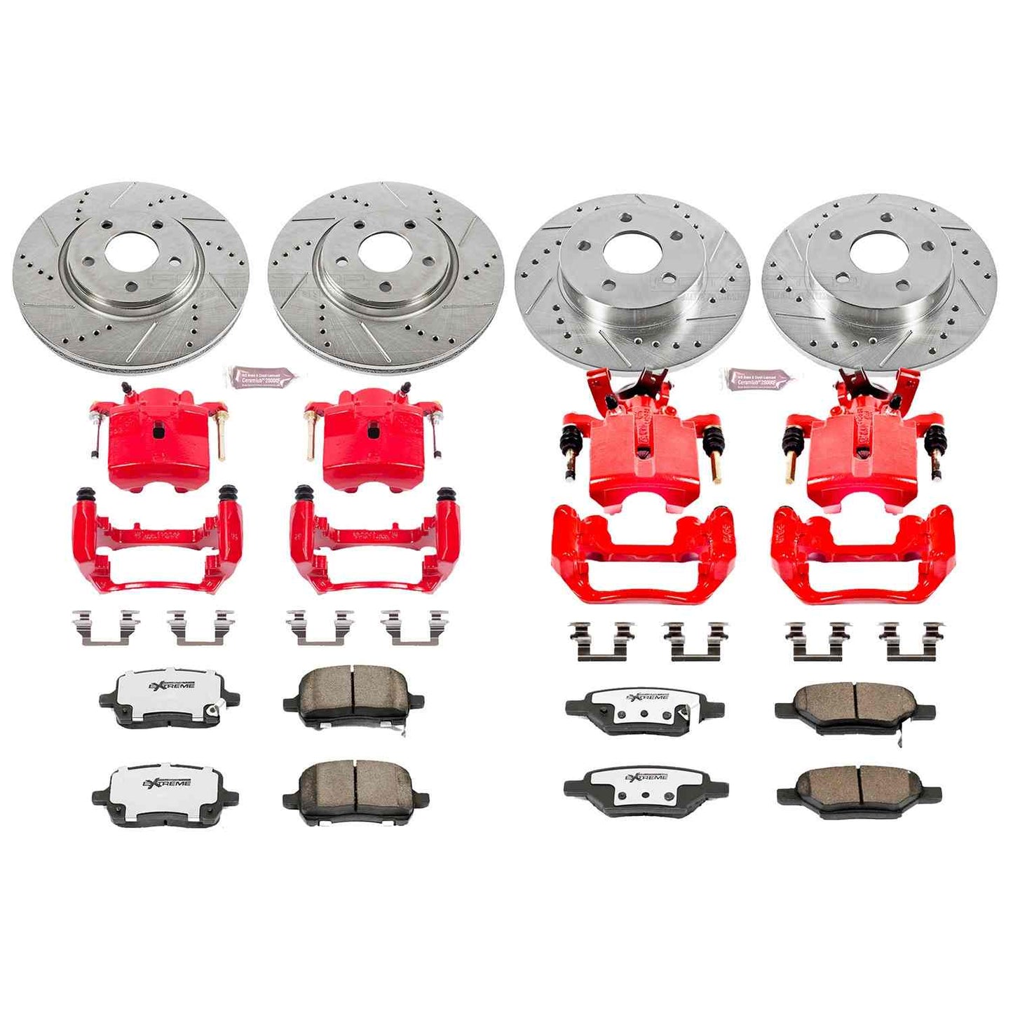 PowerStop Power Stop 04-08 Chevrolet Malibu Z26 Street Kit w/ Calipers - Front and Rear KC1612A-26
