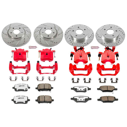 PowerStop Power Stop 04-08 Chevrolet Malibu Z26 Street Kit w/ Calipers - Front and Rear KC1612A-26