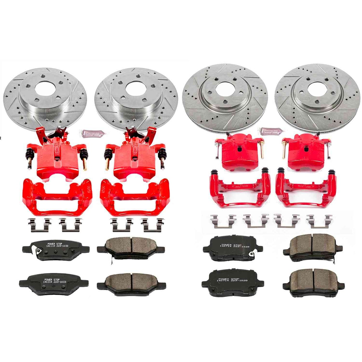 PowerStop Power Stop 04-08 Chevrolet Malibu Z23 Evolution Kit w/ Calipers - Front and Rear KC1612A