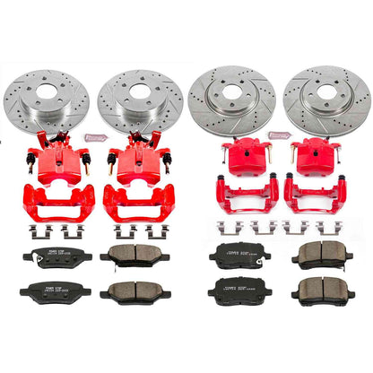 PowerStop Power Stop 04-08 Chevrolet Malibu Z23 Evolution Kit w/ Calipers - Front and Rear KC1612A