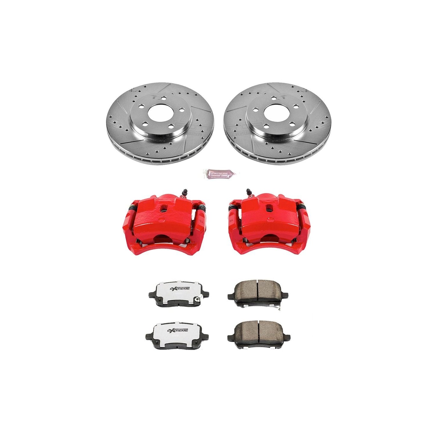 PowerStop Power Stop 04-08 Chevrolet Malibu Front Z26 Street Warrior Brake Kit w/Calipers KC1617-26
