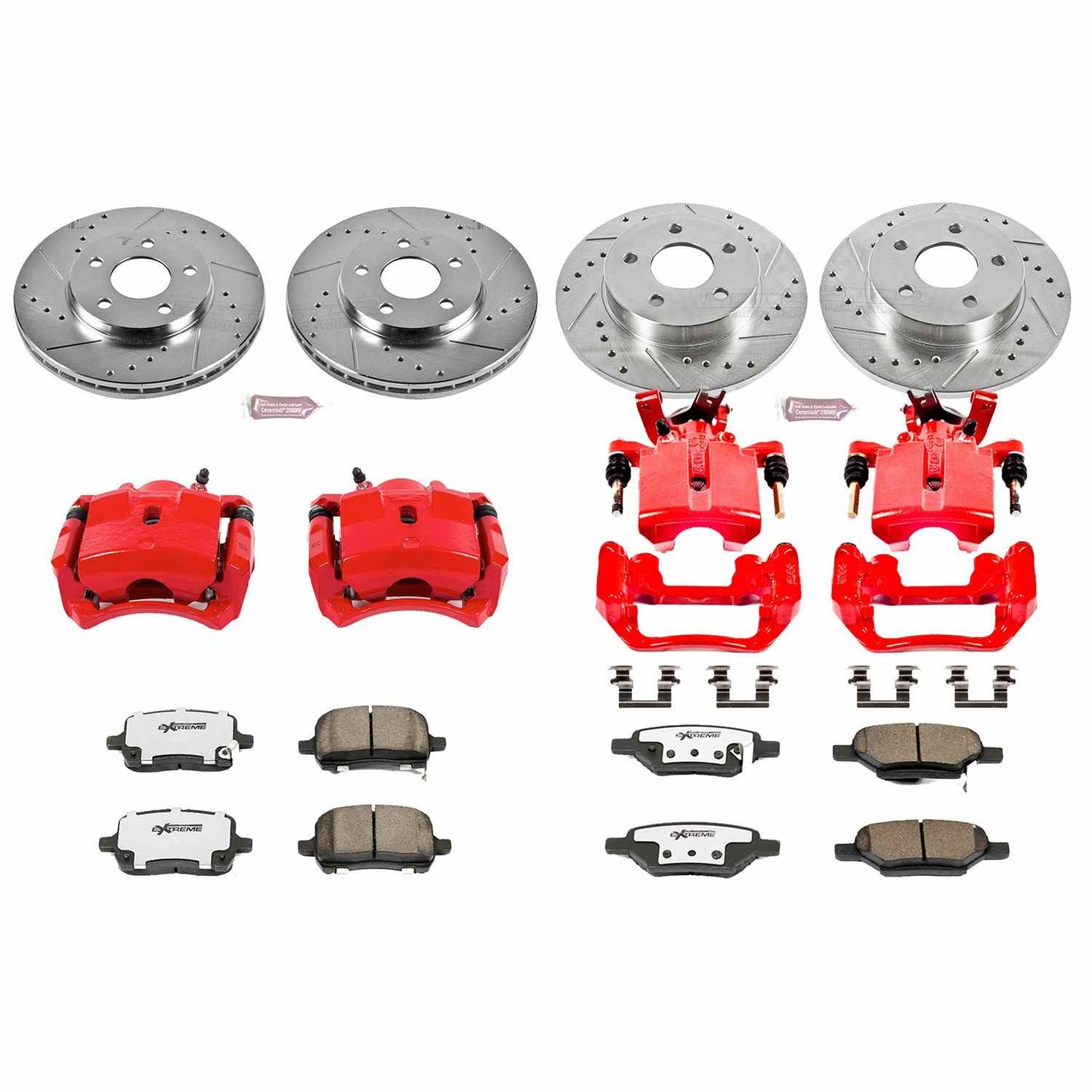 PowerStop Power Stop 04-08 Chevrolet Malibu Z26 Street Kit w/ Calipers - Front and Rear KC1618-26
